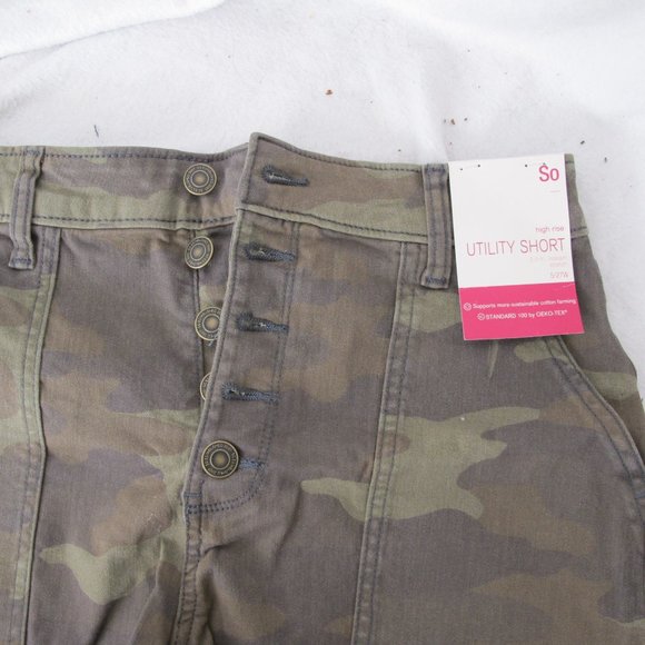 NEW So Juniors High Rise Utility Shorts - Size 5/27 - Picture 2 of 10